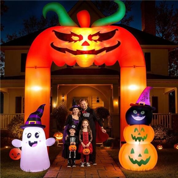 New 11 FT(H) x 8.5 FT(L) Giant Halloween Inflatables Archway, Halloween - Picture 1 of 8